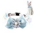 thumbnail image 3 of Pet Collar Adjustable Cute Fake Pearl Floral Decor Dog Collar Cat Collar, 3 of 6