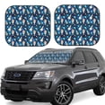 thumbnail image 2 of Daiia Ice blue old man cute winter 2PCS Car Windshield Sun Shade, Foldable Sun Shield for Car Front Window, Auto Sun Blocker Visor Protector Universal for Truck SUV Pickup-Small, 2 of 7