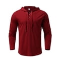 thumbnail image 1 of New Mens Shirt T-Shirts Breathable Long Sleeve Cotton Pullover Comfy Button, 1 of 8