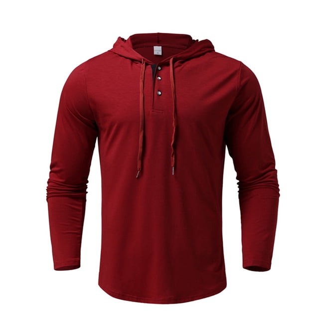 New Mens Shirt T-Shirts Breathable Long Sleeve Cotton Pullover Comfy Button