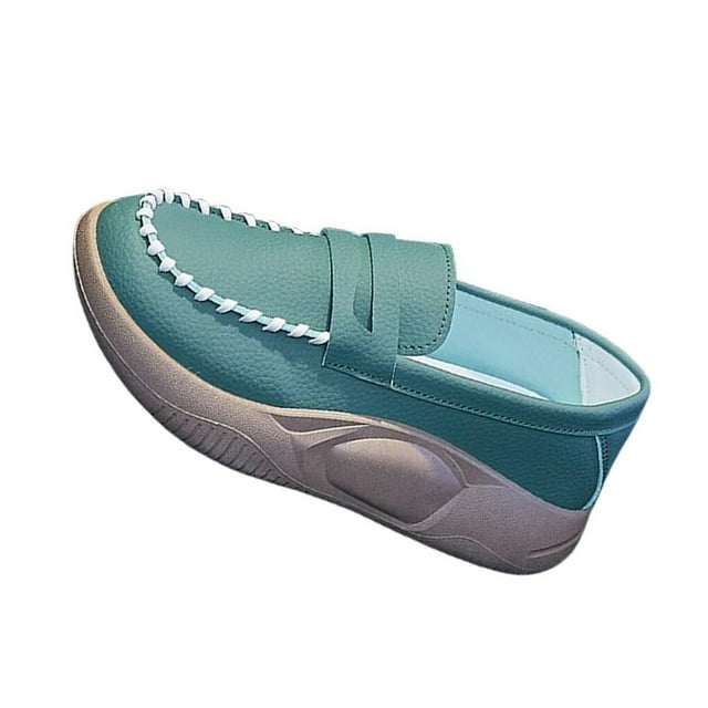 Chaussures Décontractées pour Femmes Confortables à Enfiler Souples pour la Marche Intérieure Intérieure et Extérieure Vert 38