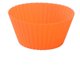 thumbnail image 1 of Nvzi Molde redondo de silicona reutilizable para hornear, molde para muffins, paquete de 12, color naranja y rojo, 1 of 5