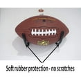 thumbnail image 3 of Football Wall Mount Football Holder Display Rack, Football Wall Storage - Adjustable W Claw Shape - Great for Football Helmet/Coats/Hats/Ball Sports Equipment Storage Holder Home Decor, 3 of 8