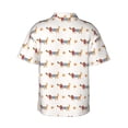 thumbnail image 3 of Uemuo Dachshund Dog Puppy Printed Regular Fit Short Sleeve Casual Hawaiian Shirt for Men,Aloha shirt,Tropical shirt,Floral print shirt,Vacation Beach shirt-Small, 3 of 9