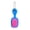 Lake Blue, variant on Mini Hair Brush Keychain Pendant, Scalp Massage Brush with Bead Chain, Plastic Styling Brush Charm for Backpacks Handbags