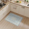 thumbnail image 2 of ODIKA 3'x5' Washable Area Rug Boho Vintage Scroll Border Entrance Bedside Front Door Geometric Playful for Hallway, Laundry Room, Non-Slip, Flatweave, Easy Care, 2 of 7