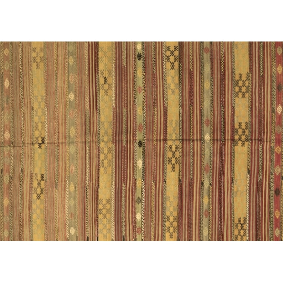 Ahgly Company Indoor Rectangle Southwestern Brown Country Area Rugs, 7' x 10'
