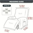 thumbnail image 4 of Lavish Cover Stretch Recliner Chair Cover, Non-Slip Slipcovers for Recliner Chair, Washable Furniture Protector with Pocket & Elastic Bottom for Kids Pets, 1 Seater, Dark Gray, 4 of 9