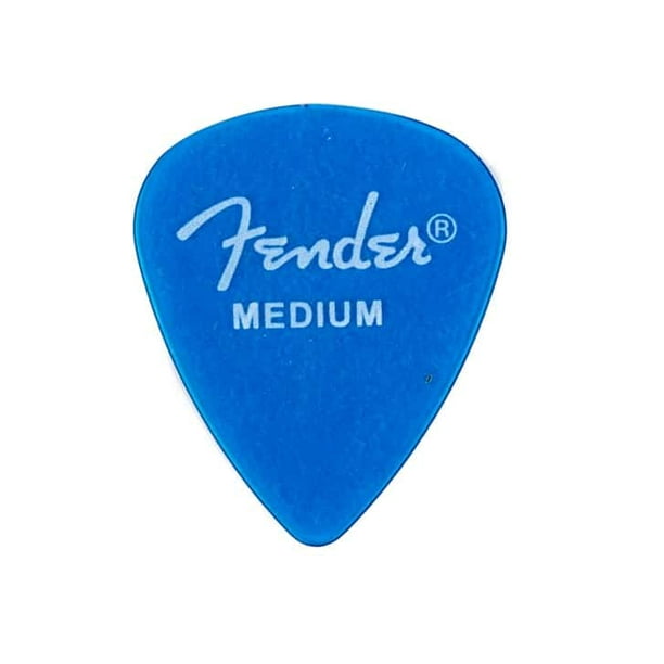 Fender 351 Shape California clearTM Picks, Lac Bleu Placide, Moyen - 12 Comte