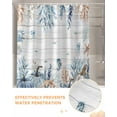 thumbnail image 6 of Coastal Shower Curtain Set ，Waterproof Fabric Shower Curtains Thanksgiving Fall Pumpkin Starfish Coral Wood Grain Shower Curtains for Bathroom,Bathroom Decor 72"x96", 6 of 7