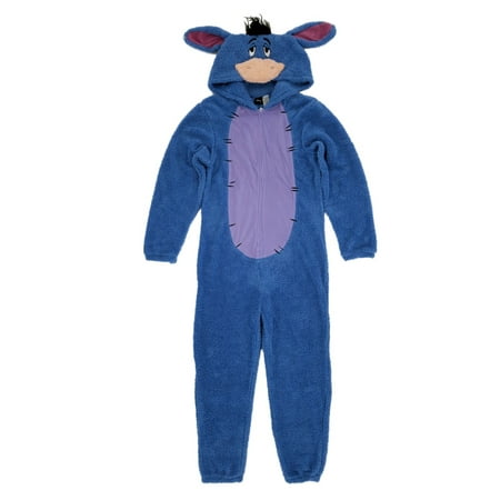 Disney Winnie The Pooh Mens Plush Eeyore Costume Union Suit Pajamas