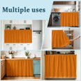 thumbnail image 6 of Burnt Orange Sink Skirt for Bathroom, Self-Adhesive Under Sink Curtain, Country Farmhouse Solid Fall Warm Orange Hide Pipes & Storage Fabric Cabinet Skirt Cover for Kitchen Laundry 32"x55", 6 of 8