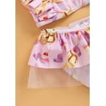 thumbnail image 5 of stylesilove Toddler Kid Girls Ice Cream Printed Ruffle 2pcs Bikini Set Flutter Tankini Swimsuit Bathing Suit Beach Swimwear (4-5 Years, Lilac), 5 of 7