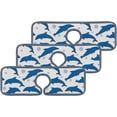 thumbnail image 2 of 4 Pcs SKYSONIC Faucet Absorbent Mat Dolphins Bubbles Washable Counter Drying Pads Behind Faucet for Kitchen Bathroom, 2 of 7