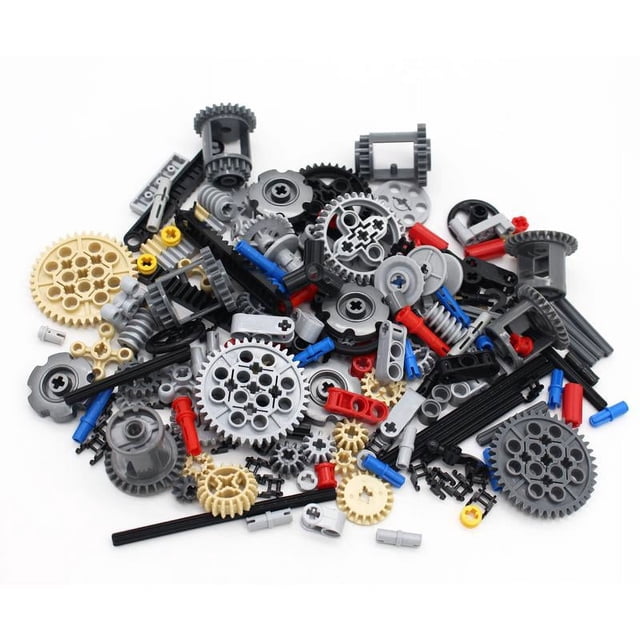 Soporte de cojinete para volante de pista, accesorios técnicos, engranaje, coche, robot, juguete, bloques de construcción, juego de piezas para niños