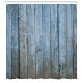 thumbnail image 3 of Ambesonne Fence Shower Curtain, Grungy Painted Wooden Fence, 69"Wx84"L, Pale Azure Blue Dust, 3 of 3