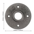 thumbnail image 2 of QIFULL 2Pcs Wall Mounted Black Threaded Floor Flange Made of Premium Iron for Industrial Furniture, 2 of 8
