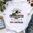 thumbnail image 3 of Camisetas con estampado de leopardo Mamasaurus de acuarela para niños, divertidas camisetas de algodón de verano con dinosaurio jurásico, ropa para niños, camisetas para bebés, 3 of 5
