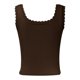 thumbnail image 5 of Camiseta sin mangas de punto acanalado con cuello redondo para mujer - Camiseta básica ajustada para llevar debajo de otras prendas, tallas S-XL, 5 of 7