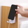 thumbnail image 4 of 3pcs Wall Mounted Holder Mobile Phone Charging Rack Storage Box Container (White), 4 of 5