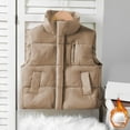 thumbnail image 2 of Favoffer Girls Boys Puffer Vest Cropped Puffy with Pockets Lightweight Outerwear Vests Warm Sleeveless 3-12Y, 2 of 7