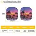 thumbnail image 5 of FOR U DESIGNS Coconut Tree Sea Car Sunshade for SUV Truck Van Fashion Women Interior Accessories 2 Piece Auto Windshield Shades Decoration Foldable UV Ray Sun Visor, 5 of 5