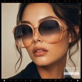 thumbnail image 5 of SA106 Womens Extra Oversized Round Exposed Lens Butterfly Sunglasses / Peach Frame - Black Peach Lens, 5 of 8