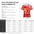 thumbnail image 4 of Bixox Men's Autumn Maple Leaves Printed Short Sleeve Skinny Athletic T-Shirt, 4 of 6