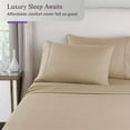 thumbnail image 2 of Danjor Linens 1800 Series Microfiber 4 Piece Bedding Sheet & Pillowcases Set with Deep Pockets, Twin, Taupe, 2 of 9