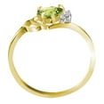 thumbnail image 3 of Galaxy Gold 14K Yellow Gold Natural Diamonds and Peridot Ring - August Birthstone - Abundance & Joy - Sizes 5.5 to 11 - Fine Jewelry for Women, 3 of 3
