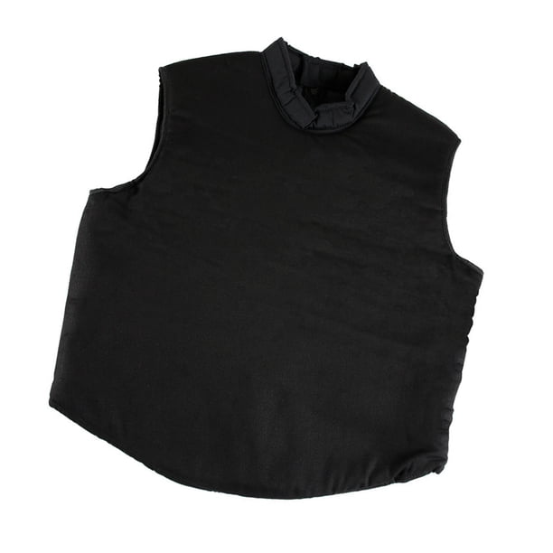 Campo de chaleco para el entrenador de esgrima Guardia negra uniforme de cercado con chaqueta sin mangas L