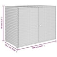 thumbnail image 2 of vidaXL Outdoor Garden Storage Cabinet, 2-Door, Waterproof, Rattan, Steel Frame, Black, 2 of 7