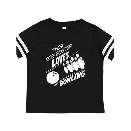 

Inktastic This Big Sister Loves Bowling Gift Toddler Toddler Girl T-Shirt