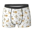 thumbnail image 6 of Men's Boxer Briefs, Bohemian Funny Deer Plant Soft Comfy Mens Underwear Boxer Briefs Breathable With Widen Waist, 6 of 7