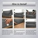 thumbnail image 5 of Funda de sofá elástica de 3 plazas con reposabrazos, funda de sofá (gris, 3 plazas), 5 of 5