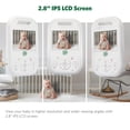 thumbnail image 3 of LeapFrog LF2423 Monitor para bebés, monitor de vídeo con pantalla de 2,8 pulgadas con cámara, audio bidireccional, alcance de 1000 pies, visión nocturna, canciones de cuna relajantes, sensor de temper, 3 of 5