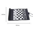 thumbnail image 4 of Juego de Ajedrez Clásico Hugo Plegable de Cuero PU 32 Piezas Negro para Principiantes, 4 of 10
