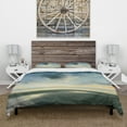 thumbnail image 2 of Designart 'Blue Coastal Sunrise' Cottage Duvet Cover Set, 2 of 4