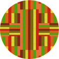 thumbnail image 1 of Ahgly Tapis Rond Lavable en Machine Intérieur Transitionnel Vert Pistache, 6 Pieds Rond, 1 of 7