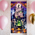 thumbnail image 5 of Bannière Décorative Happy Halloween Squelette Design Fantômes Effrayants Maison Hantée pour Décoration des Fêtes Fête Extérieure Célébration, 5 of 5