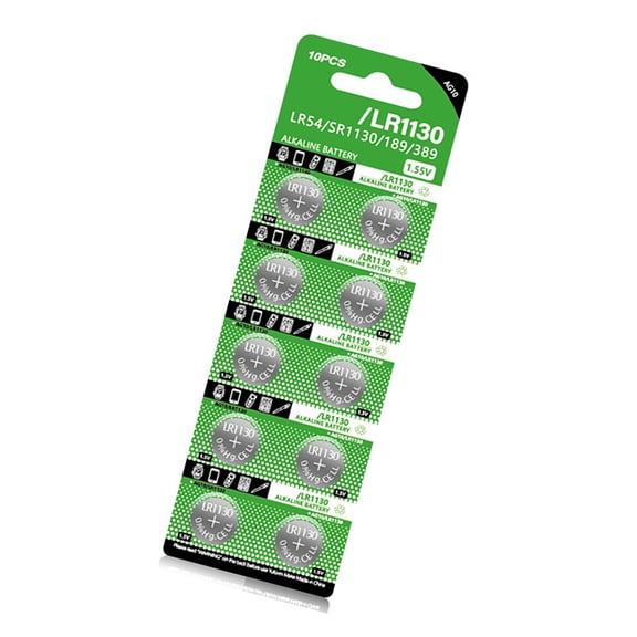 COOLHOOD 10pcs LR1130 Button Batteries 1.5V Alkaline Stable Power Supply for Gadgets And Accessories Replace AG10/LR54/189/389