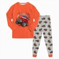 thumbnail image 2 of Gibobby Boy Outfits Fall Winter Printed Cute Printed Long Sleeve Outwear Clothing Sets 1T 2T 3T 4T Toddler Boys Outfit Sets(6-7 Years,Red), 2 of 7