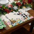 thumbnail image 2 of Easter Bunny Egg Pattern Linen Print Kitchen Dining Room Insulated Decorative Placemat（7）, 2 of 7