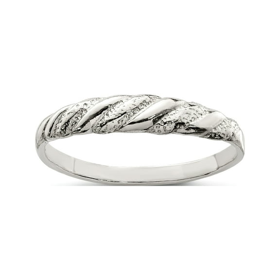 Designer Sterling Silver Diamond-Cut Twisted Ring Made In United States -Jewelry By Sweet Pea Creations