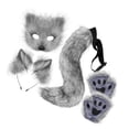 thumbnail image 2 of Runquan Ensemble Thérian et Queue de Chat Halloween pour Bal Anniversaire Festival Gris Foncé, 2 of 8