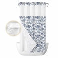 thumbnail image 2 of Coastal Blue No Hook Shower Curtain Waterproof, Bathroom Curtains with Snap in Liners and See Through Top Window, Ocean Starfish Retro Conch Summer Shell Hotel Style Bathtub Curtains Shower 36"Wx72"L, 2 of 8