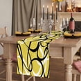 thumbnail image 2 of Table Runners 70 Inches Long Dress Scarves, Yellow Geometric Farmhouse Coffee/Dining/Kitchen Table Decor, Holiday Table Runner, Farmhouse Abstract Black White Striped 13x70 Inch, 2 of 9