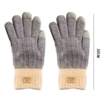 thumbnail image 6 of Tnobhg 1 Pair Winter Gloves Thick Plush Knitted Elastic Five Fingers Keep Thermal Warm Applique Outdoor Gloves Clothes Accessories, 6 of 7