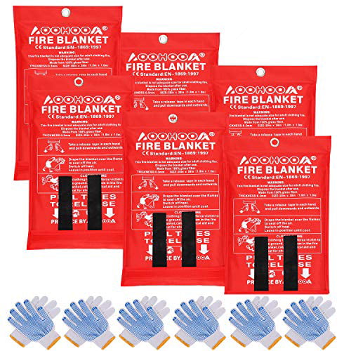 Details about   1 Pack/ 2 Pack Fire Blanket Fire Suppression Blanket for Kitchen Fireplace,Grill 