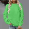 thumbnail image 2 of Nnhblu Fashion Womens Blouses Casual Hoodies for Women Long Sleeve Crewneck Tunic top Sports Oversized Sweatshirt for Women Green, 2 of 4